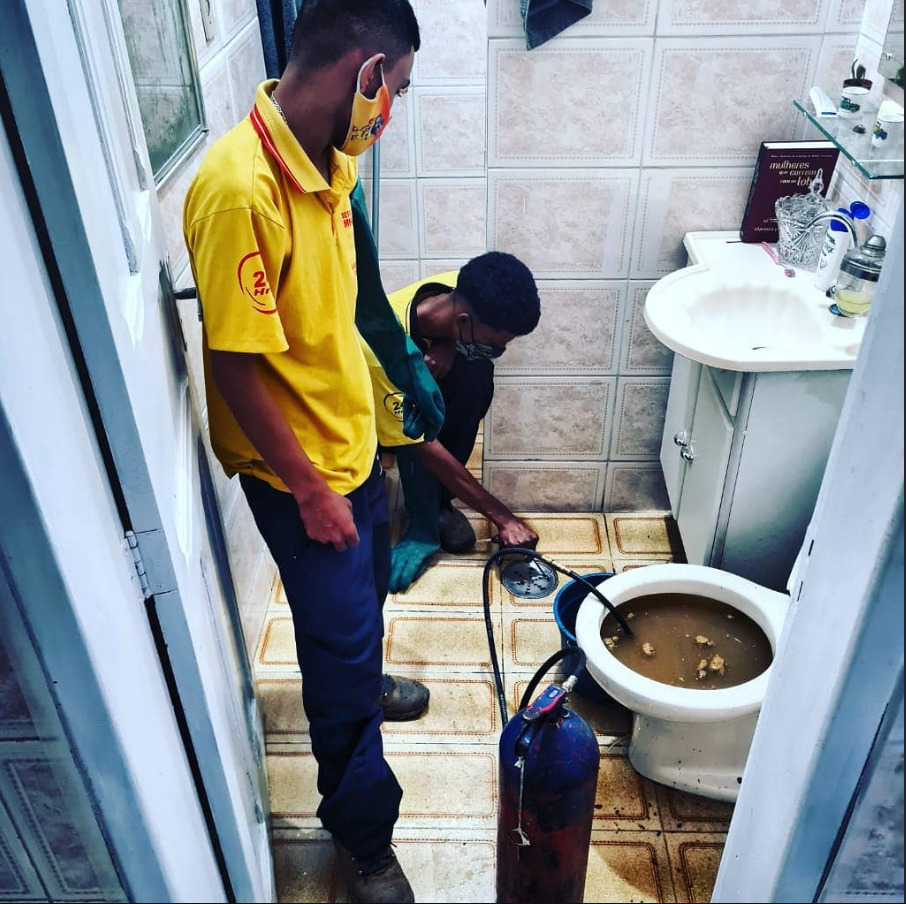 Hidrojateamento realizado